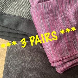 3 pairs of Women’s Medium Leggings